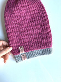 KIARA Turn-Up Beanie 100% Alpaca 9038 Zielona Szałwia