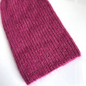 Handmade women's hat AUREA 100% baby merino plus mohair and silk 41/17 Plum