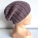 Ręcznie robiona Czapka LAURIN 100% Alpaka 3800 Fiołkowo Różowy