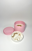 Okrągłe pudełko organizer na drobiazgi Różowy Mały