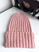 LAURIN Mütze mit Umschlag 100% Alpaka 9033 Lody Truskawkowe Rosa