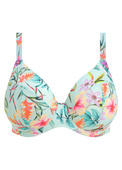 KOMPLET - Biustonosz kąpielowy i majtki Elomi Swim SUNSHINE COVE Aqua ES801802AQA Uw Plunge Bikini Top (36G, 36HH) + figi 42