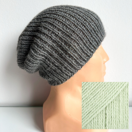 KIARA Alpaca Beanie 100% 9030 lody pistacjowe Green
