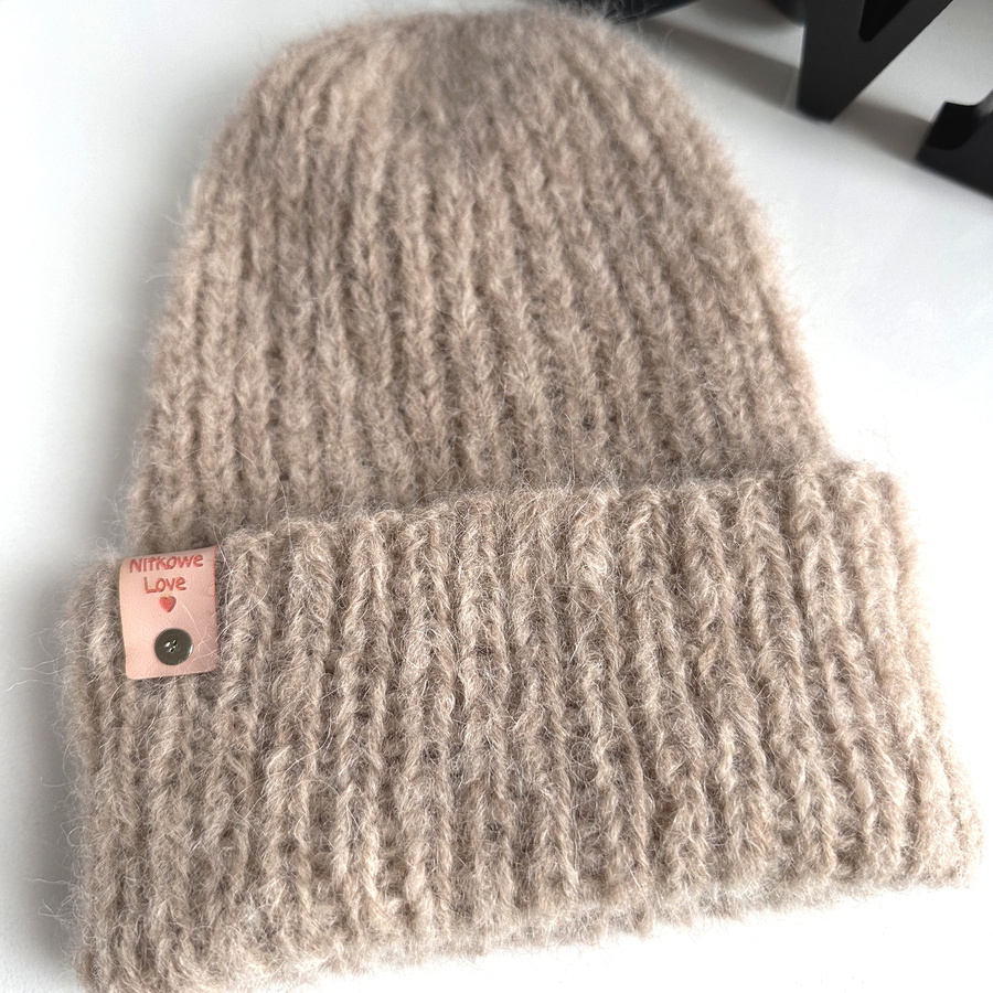 WATA CUKROWA Damenmütze aus Alpaka und Merinowolle 15 Beige