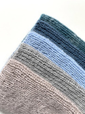 Handmade women's hat AUREA 100% baby merino plus mohair and silk 24/06 Light blue
