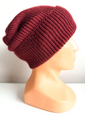 Czapka wywijana HELEN 100% Alpaka 9044 ciemne winogrona