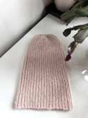 MORGANA – czapka damska beanie alpaka + merynos z jedwabiem 59/40 Marcepan