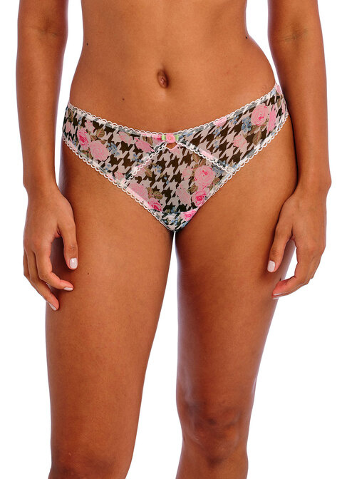 KOMPLET - Bielizna Freya ROSE BLOSSOM Multi AA402402MUI Uw Plunge Bra + AA402450MUI Brief (30F + M)