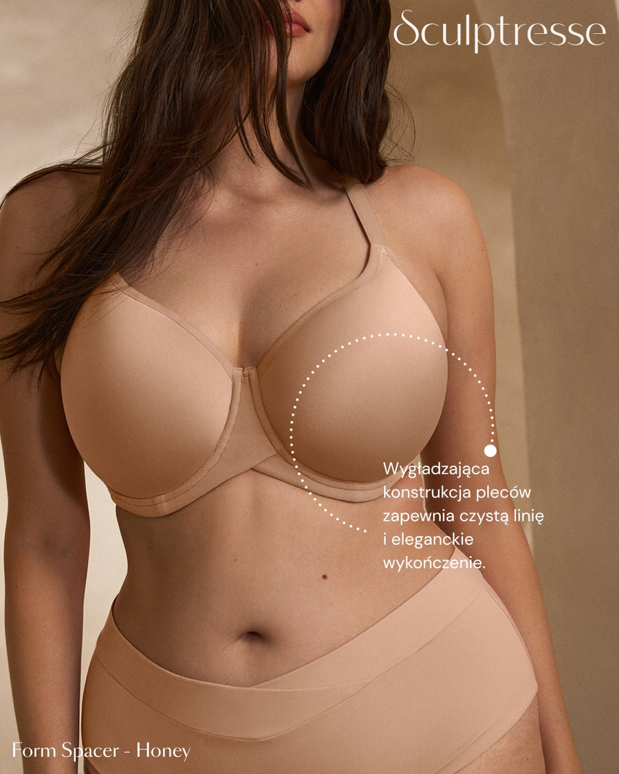 Biustonosz Sculptresse by Panache FORM 11331 Moulded Spacer T-shirt Bra Honey