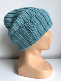 HELLI – czapka zimowa merino wywijana 10 Turkusowy Jasny, unisex