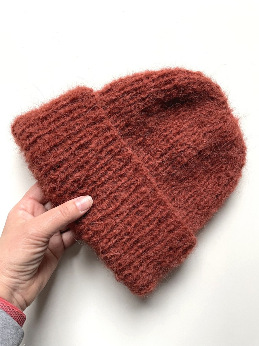 WATA CUKROWA – czapka z alpaki damska 19 cegła