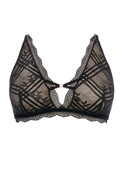 KOMPLET - Biustonosz braletka FREYA FATALE Noir AA401417NOR Non Wired Bralette + majtki AA401450NOR