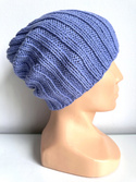 HELLI – czapka zimowa beanie z wełny merino 100% Baby Merino 25 Lawenda damska