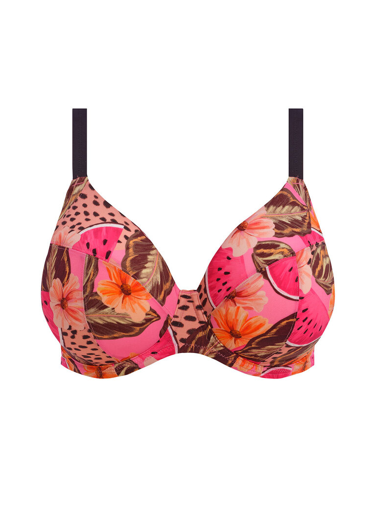 KOMPLET - Biustonosz kąpielowy Elomi Swim CABANA NIGHTS ES801602MUI (36G, 36GG, 42E, 42H) + majtki ES801672MUI