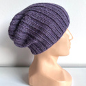 LAURIN – czapka z alpaki 100% damska beanie 4434 Ametyst