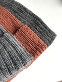 KIARA Mütze mit Umschlag 100% Alpaka 9025 Nussbraun