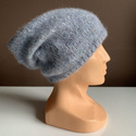 CHMURKA Beanie-Mütze aus Alpaka 10 Mgła szary niebieski