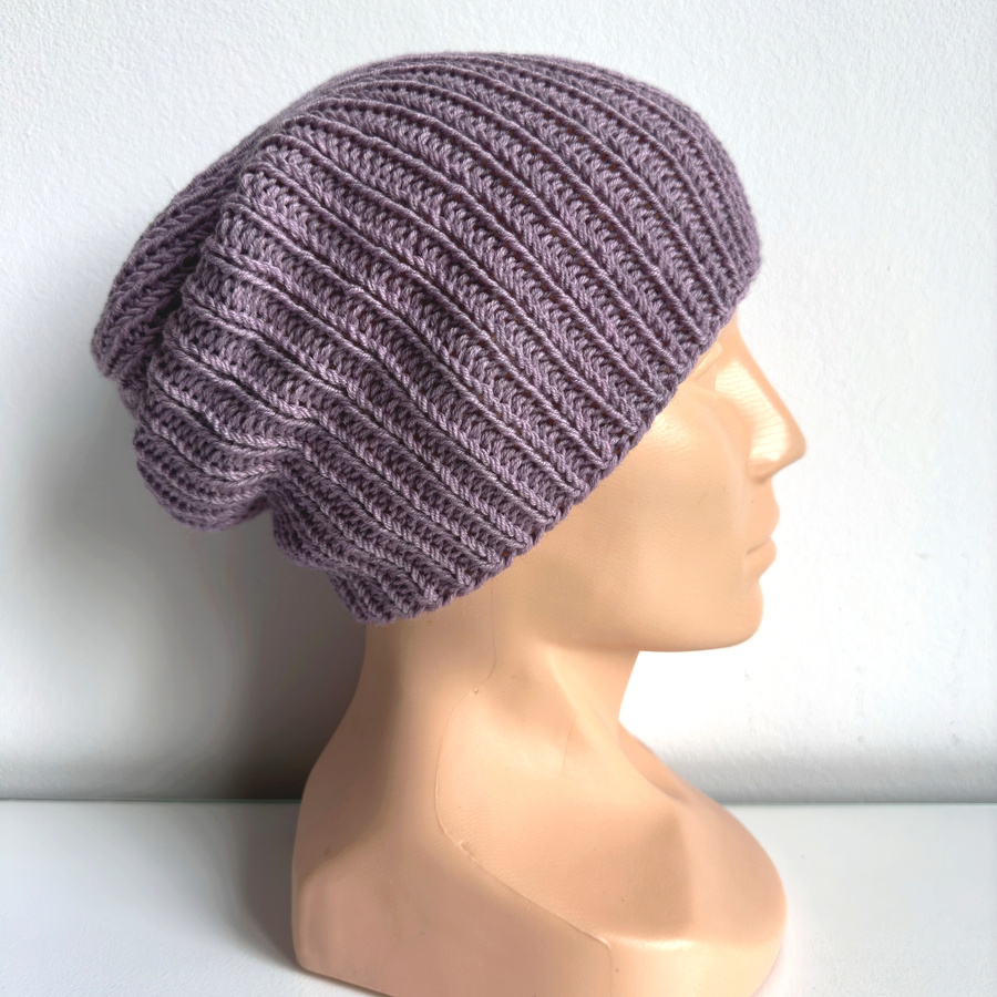 NANA – czapka merino beanie 100% baby merino 39 Fioletowa Orchidea