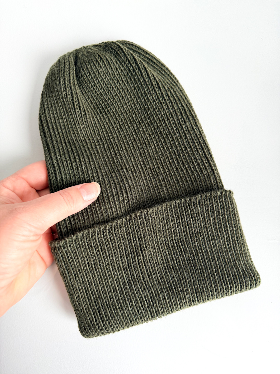 Beanie czapka z wełny merino VARELLA 100% Baby Merino 65 ciemny leśny
