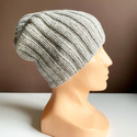 HELLI – czapka beanie z wełny baby merino 22 Jasny Szary zimowa unisex