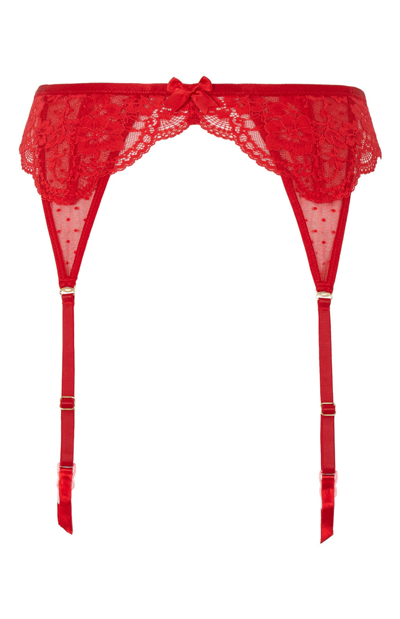 Figi z pasem do pończoch Panache ROSA 10794 Suspender Brief Cobalt/Latte