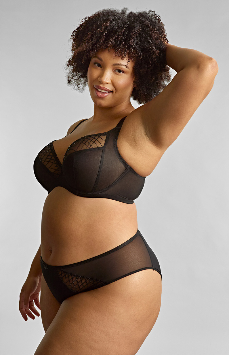 Biustonosz Sculptresse by Panache ELLA 11206A Plunge Bra Black Sequin