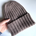 HELLI – czapka zimowa merino beanie 100% baby merino 17 Beż, ręcznie robiona
