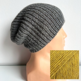 KIARA Beanie-Mütze 100% Alpaka 9029 Łany Pszenicy unisex
