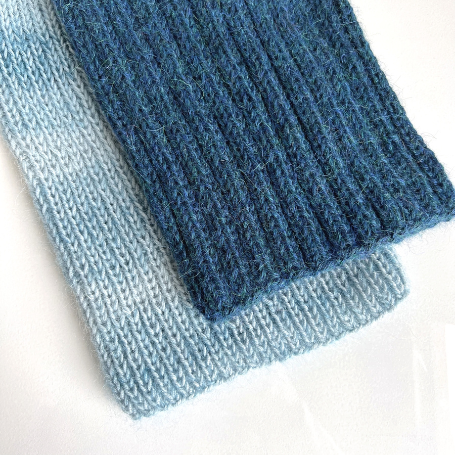 Ręcznie robiona Czapka LAURIN 100% Alpaka 7240 Niebieski Petrol