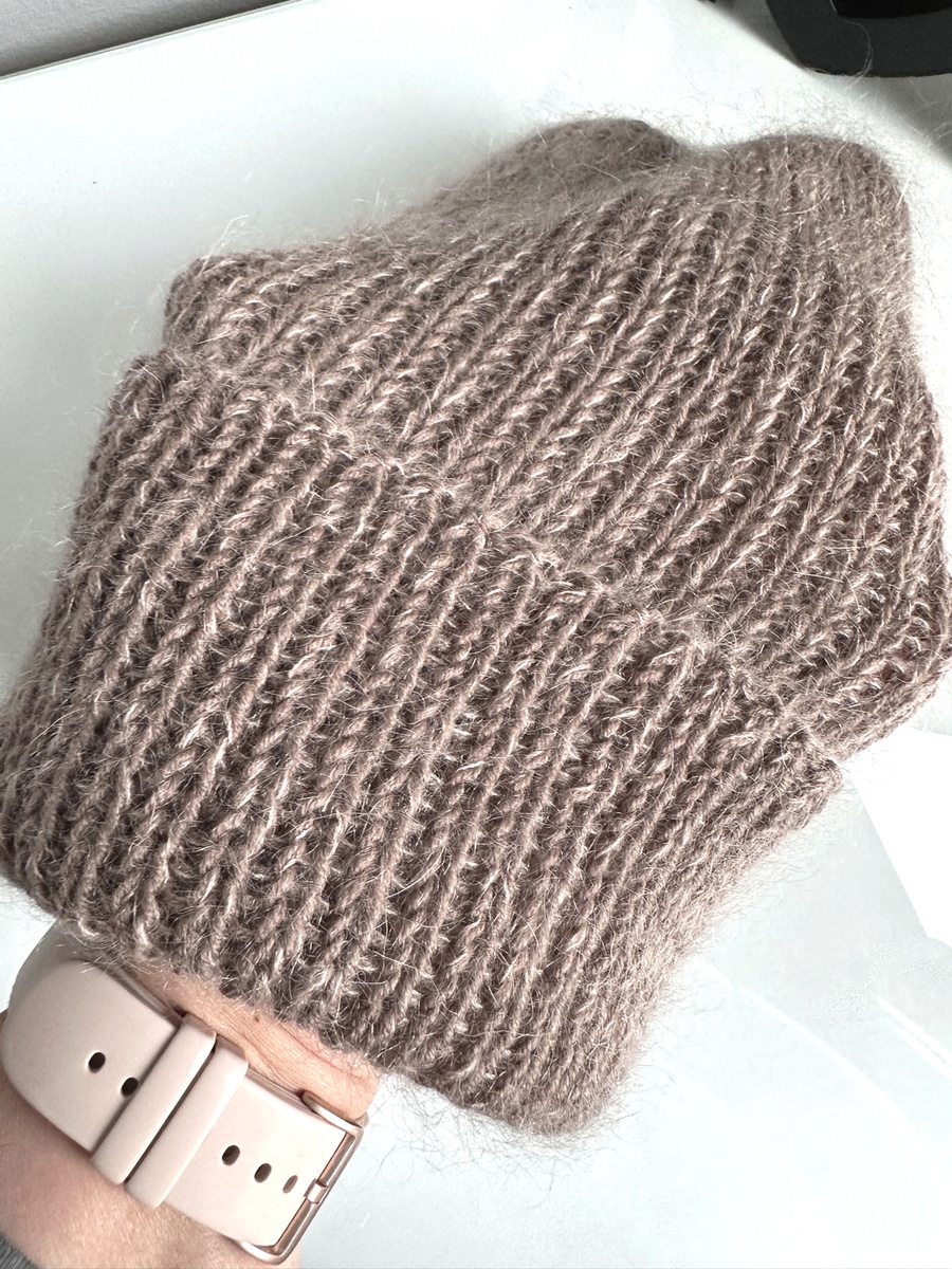 AUREA – ręcznie robiona ciepła czapka beanie baby merino + moher i jedwab damska/dziecięca 17/41 Beż