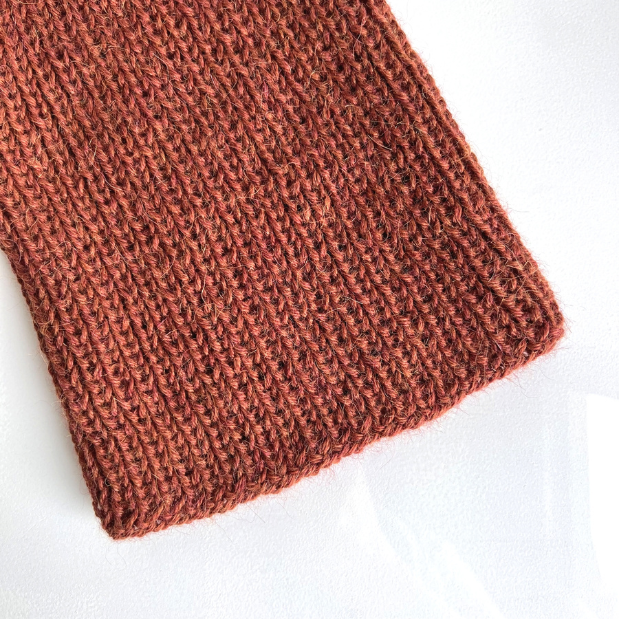 KIARA – czapka z alpaki damska 100% alpaka 9025 orzechowy beanie zimowa