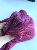 HELLI – czapka merino wywijana zimowa 100% baby merino 34 Wrzos