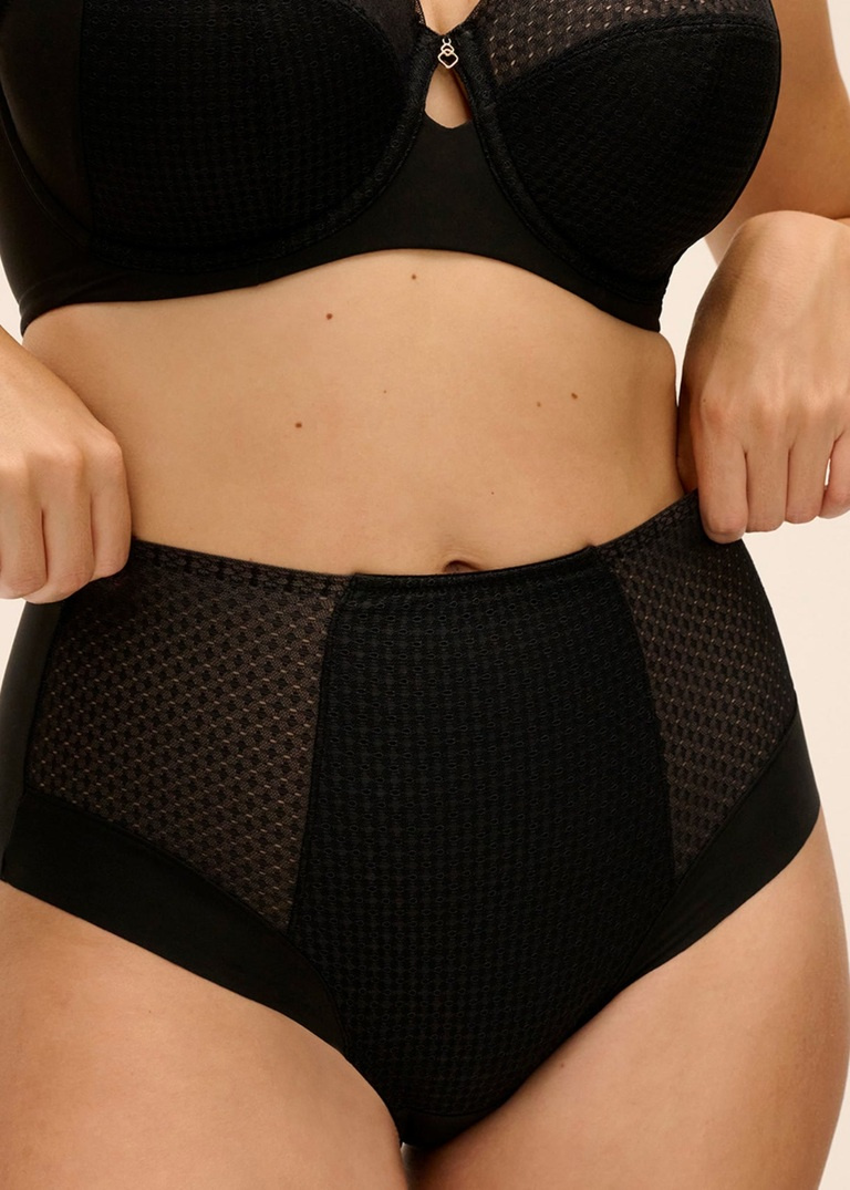 Majtki z wysokim stanem FANTASIE EVOLUTION COMFORT FL104452BLK High Waist Brief Black