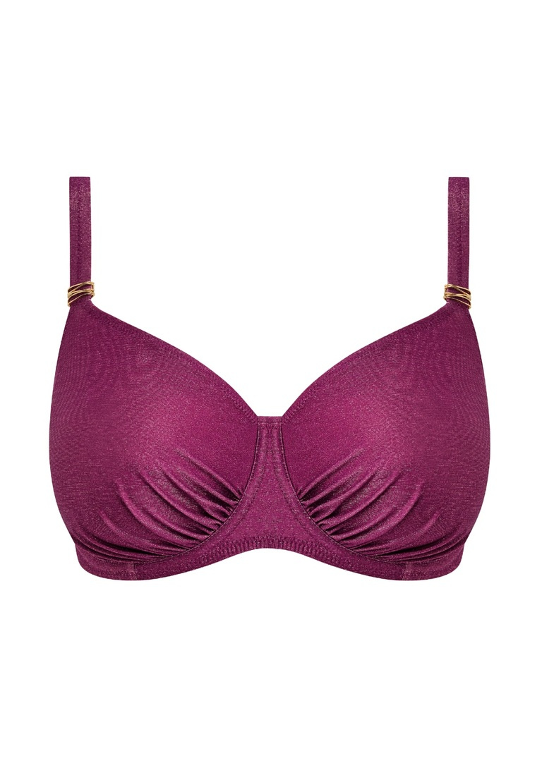 Biustonosz kąpielowy Fantasie PAROS COAST FS506101BER Uw Gathered Full Cup Bikini Top Berry Shimmer