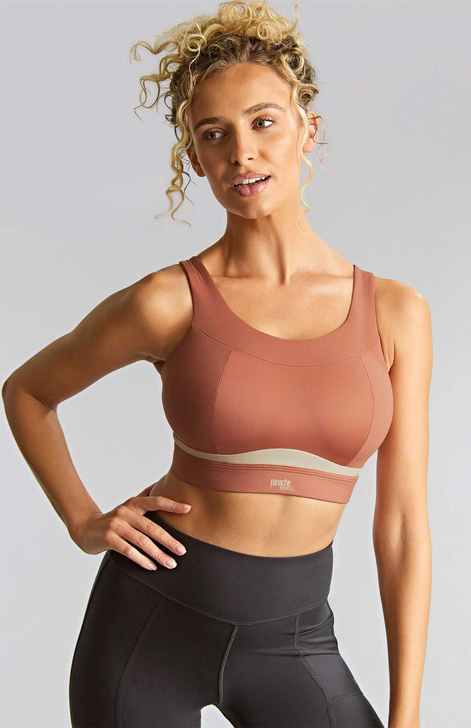 Bezfiszbinowy biustonosz sportowy Panache Sport FREEDOM 7344 Non Wired Sports Bra Sienna Rose