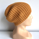 NANA – czapka beanie z wełny baby merino 56 Mandarynka