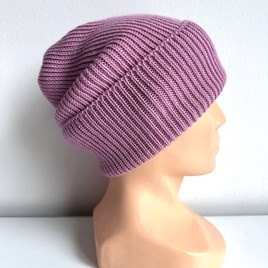 VARELLA – czapka merino beanie 100% Baby Merino 27 Stary Róż jesienno-zimowa