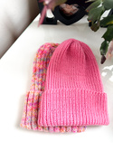 NANU – czapka merino 30 Płatek Róży beanie wywijana jesienno-zimowa