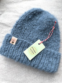 WATA CUKROWA Women's Alpaca Beanie 07 jeans niebieski
