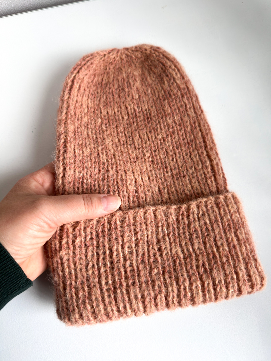 MORGANA – ręcznie robiona czapka damska alpaka + jedwab 9026/37 Blush