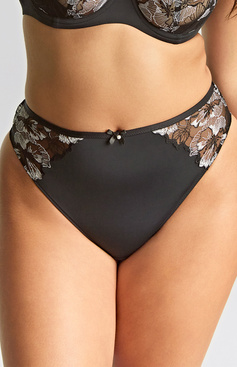 Wysokie figi brazylijskie Panache MARLENE 11293 High Waist Brazilian Brief Black