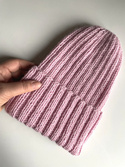 LAURIN Handmade Turn-Up Beanie 100% Alpaca 3140 Light Pink