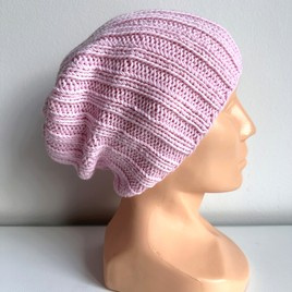 HELLI – czapka z wełny merino damska zimowa 05 Jasny Róż beanie