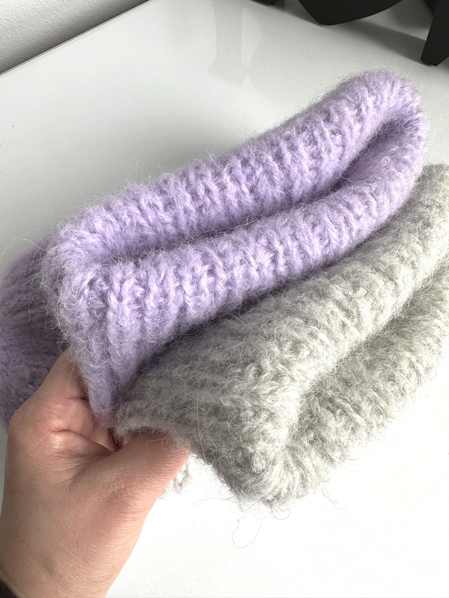 WATA CUKROWA – czapka damska z alpaki z merynosem 03 perłowy szary