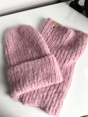 WATA CUKROWA Women's Alpaca and Merino Wool Beanie 06 Powder Pink
