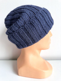 LAURIN Turn-Up Beanie 100% Alpaca 4305 Ciemny Indygo