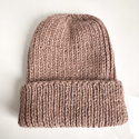 KIARA Turn-Up Beanie 100% Alpaca 618 Nugat Beżowa