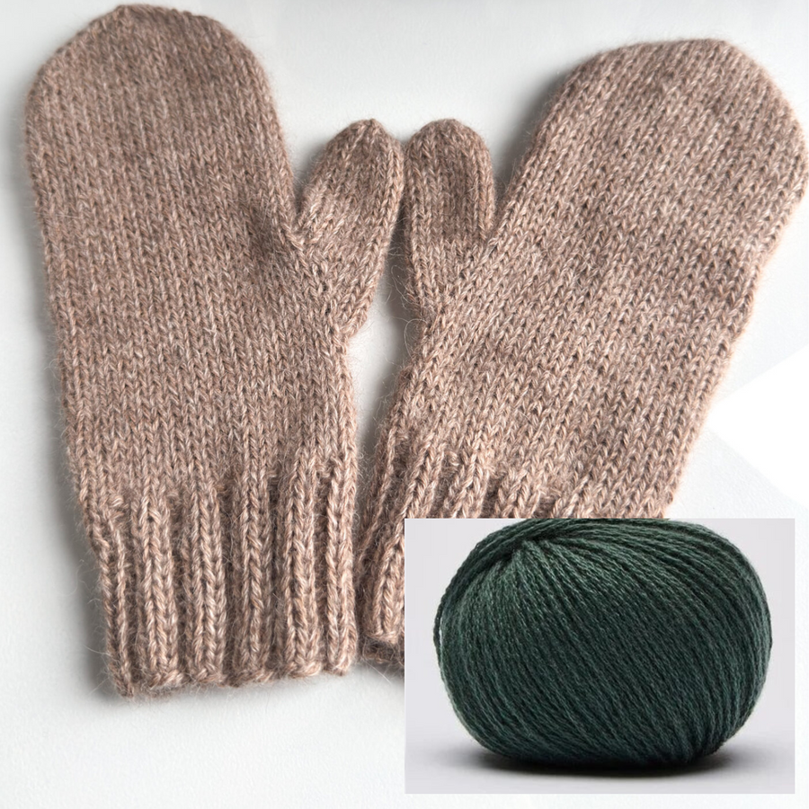 Wełniane Rękawiczki Kaszmir i Alpaka 624 Bosco