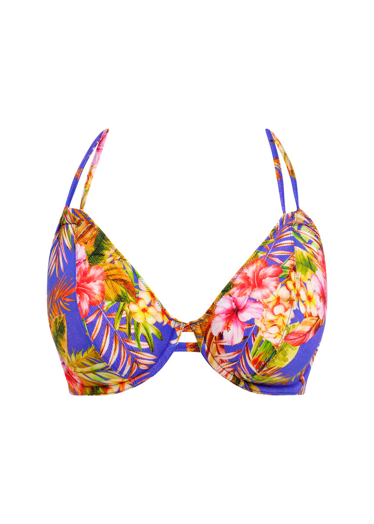 Biustonosz kąpielowy Freya Swim TIGER VALLEY AS206704ULE Uw Halter Bikini Top Ultramarine