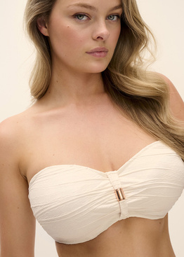 Biustonosz kąpielowy Fantasie Swim BEACH WAVES FS502210LIN Uw Bandeau Bikini Top Linen